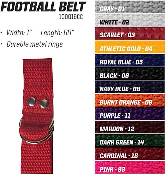 Adams USA Web Football Belt