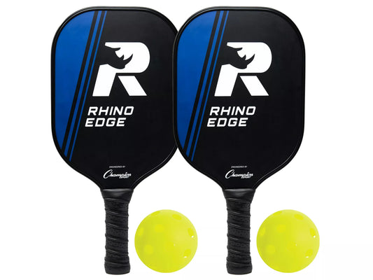 Rhino Pickleball Edge Wooden Paddle 2 Player Set