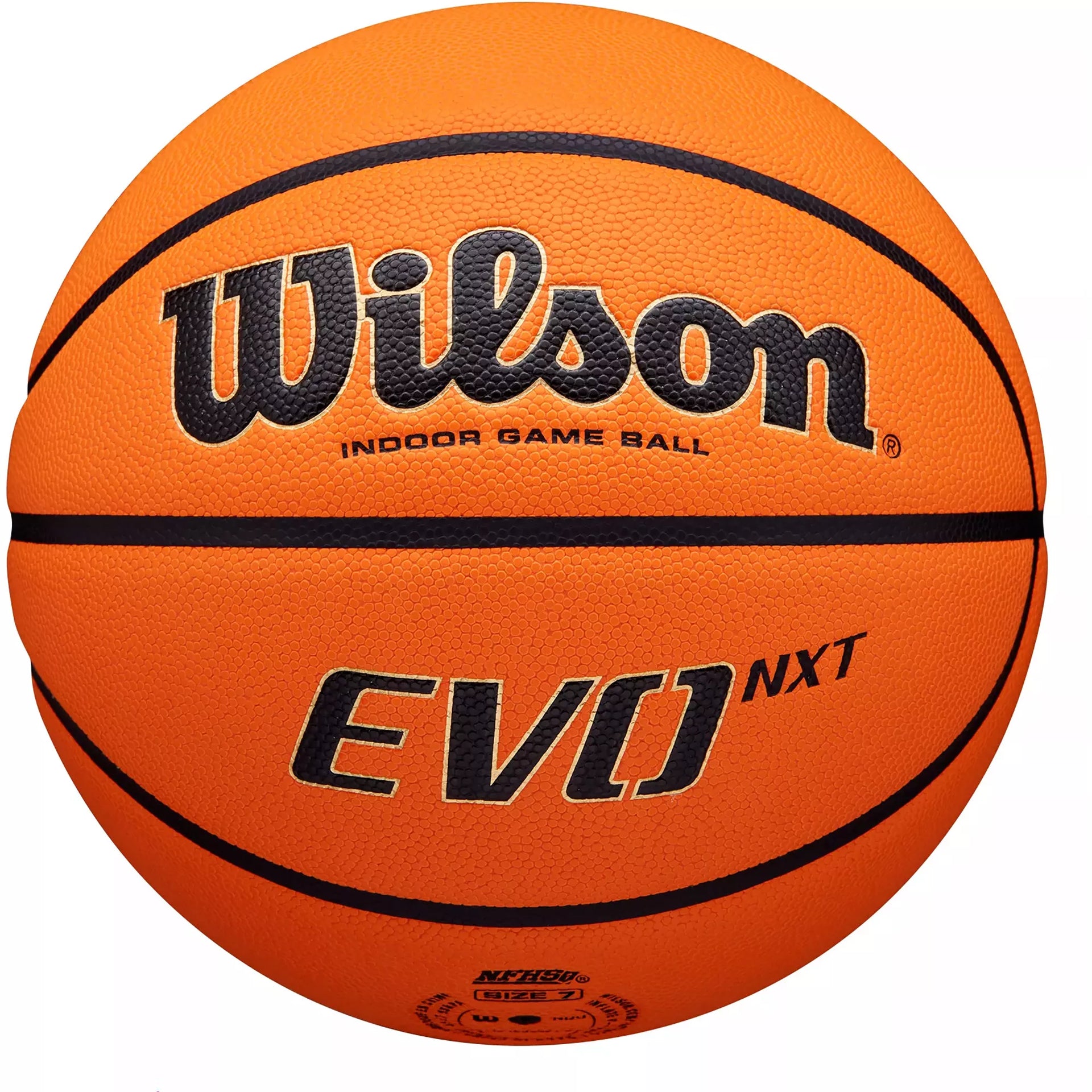 【即日発送】Wilson EVO NXT ゲームボール FIBA公認球 7号 22WILMNCVNXT295XXBKB_Orange_Bl
