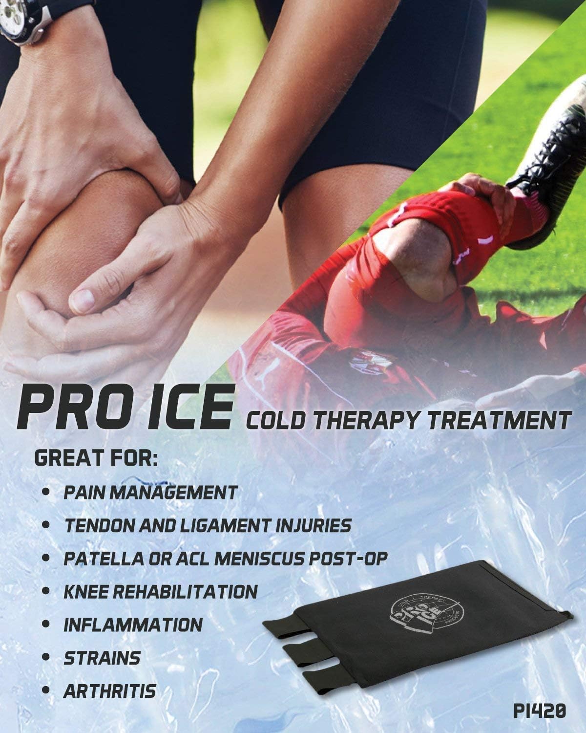 Pro Ice Adult Knee Cold Therapy Wrap