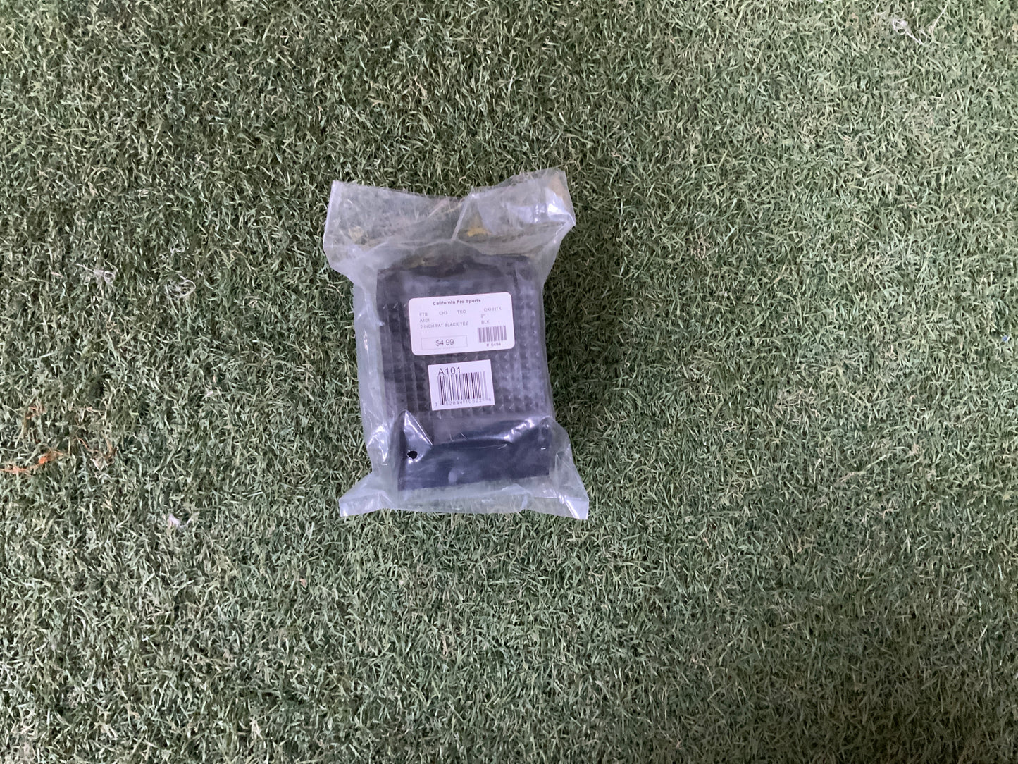 2” Pat Black Football Tee