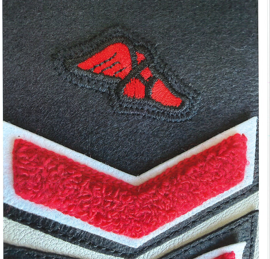 CHEV PATCH WITH SWISS INSERT