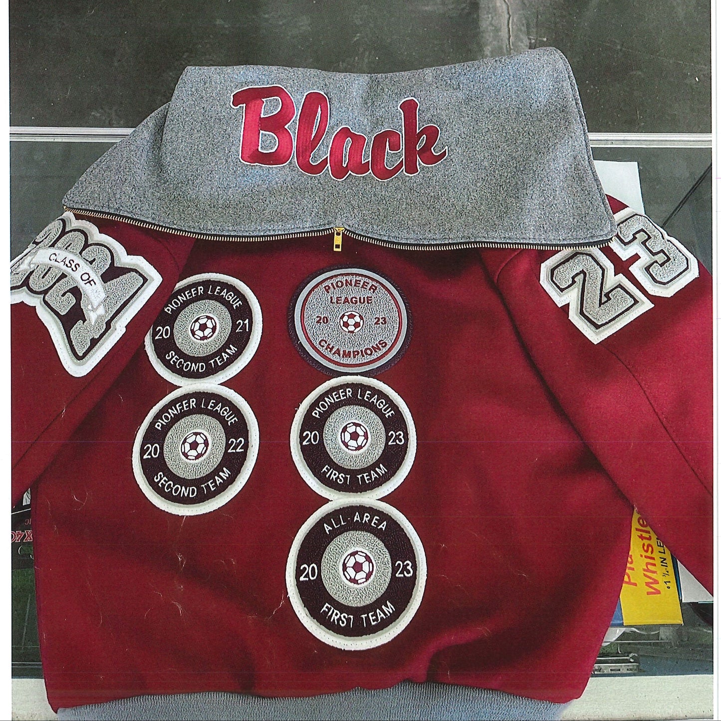 GIRLS LETTER JACKET STD SCHOOLS ALL WOOL WITH HOOD S-XL